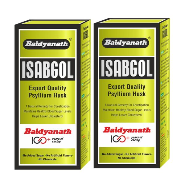 Baidyanath Isabgol - Psyllium Husk Powder - 200g (Pack of 2) | Effectively Relieves Constipation | Fiber Supplement For Digestion