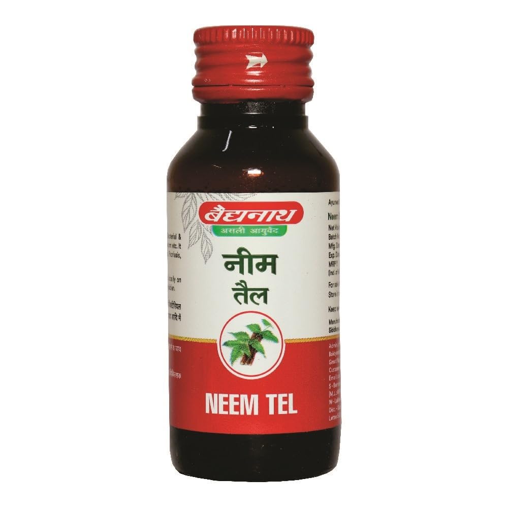 Baidyanath Neem Oil (Tel) – 50 ml | Ayurvedic Herbal Oil for Skin, Hair & Scalp Care
