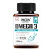 WOW Life Science Omega-3 Fish Oil 1300 mg Triple Strength - 550mg EPA & 350mg DHA for Joints, Heart & Brain Health 60 Capsules