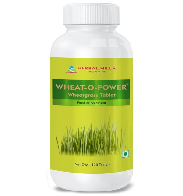 Herbal Hills Wheatgrass Tablet - 120 Tablets | Natural Antioxidant Superfood, Supports Healthy Joints, Immunity Booster
